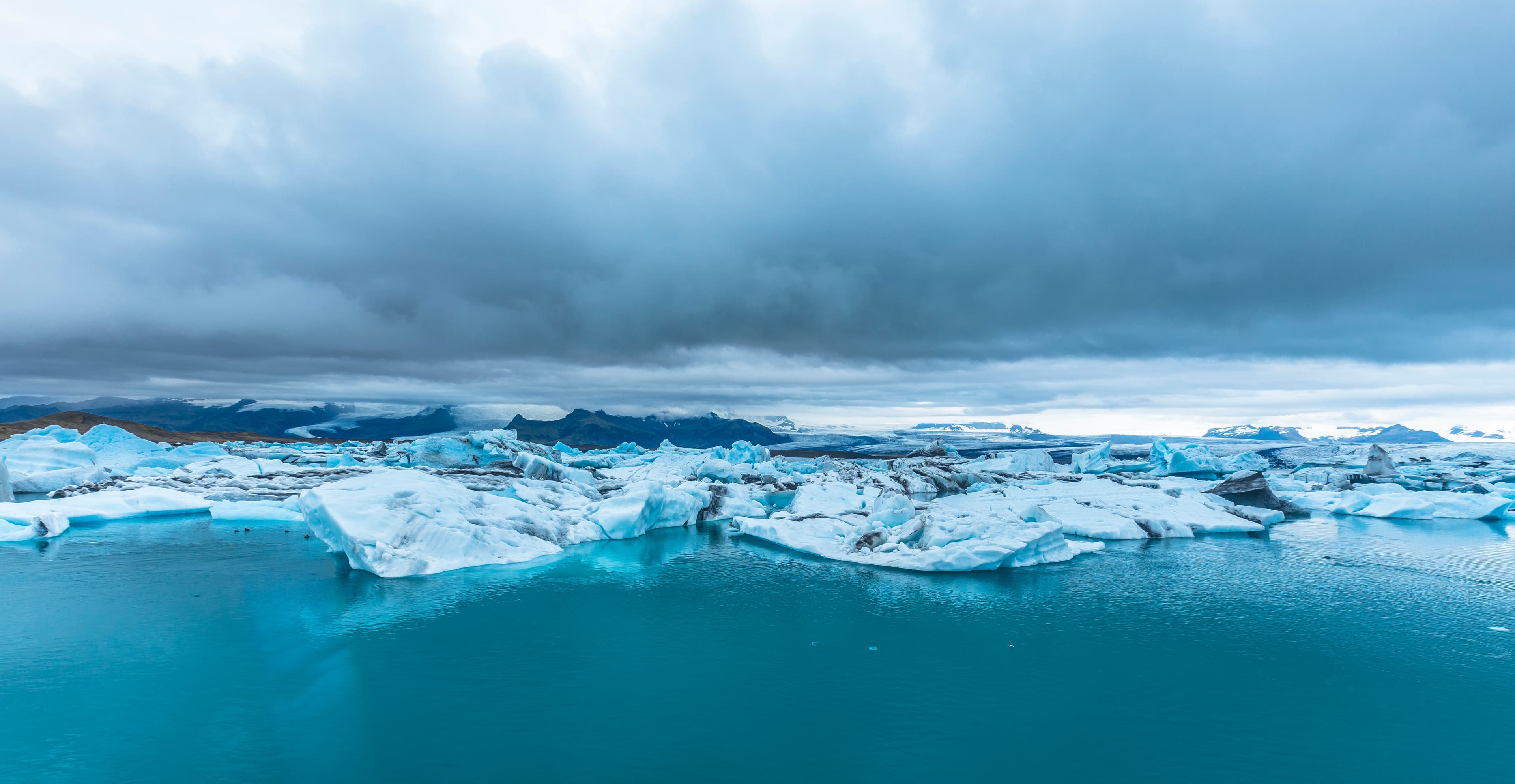 Vue panoramique d'une banquise